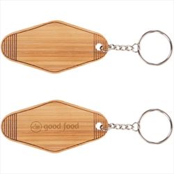 KH20023 Bamboo Motel Style Keychain With Custom Imprint